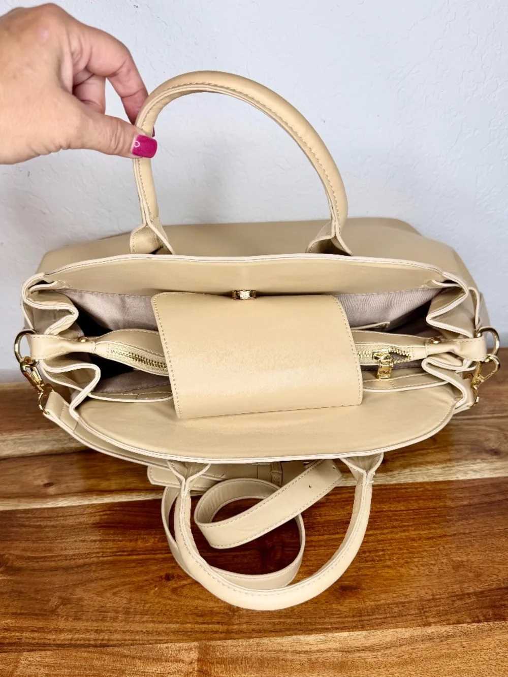 Adrienne Vittadini Large Dome Satchel Carryall Handbag